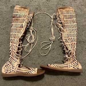 Jeffrey Campbell Tan Gladiator Sandals
